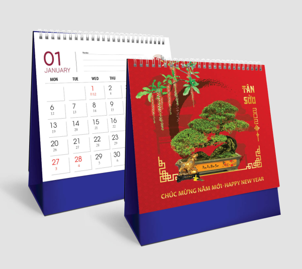 Lịch Bàn Chữ A Bonsai