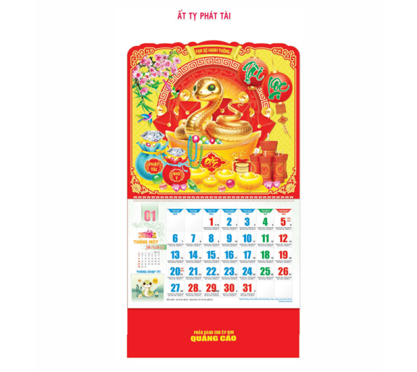 Lich Tết Ất Tỵ Phát Tài