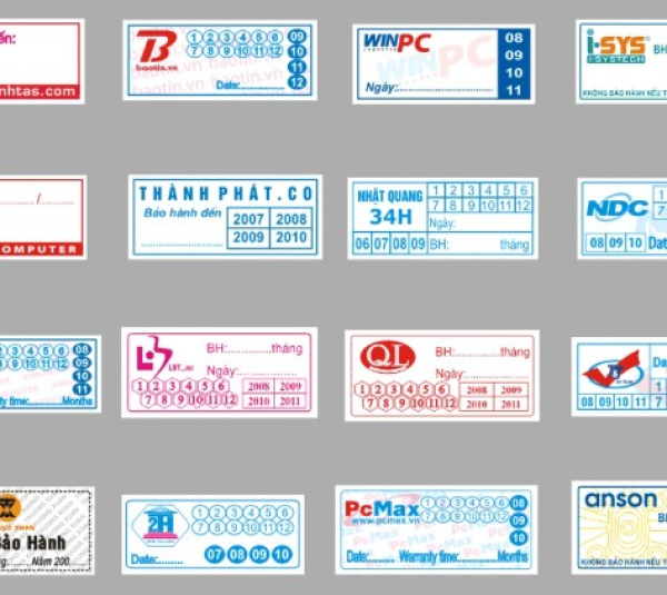Mẫu Nhãn Decal Bể